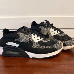 Nike Kids Black and White Flyknit Sneakers